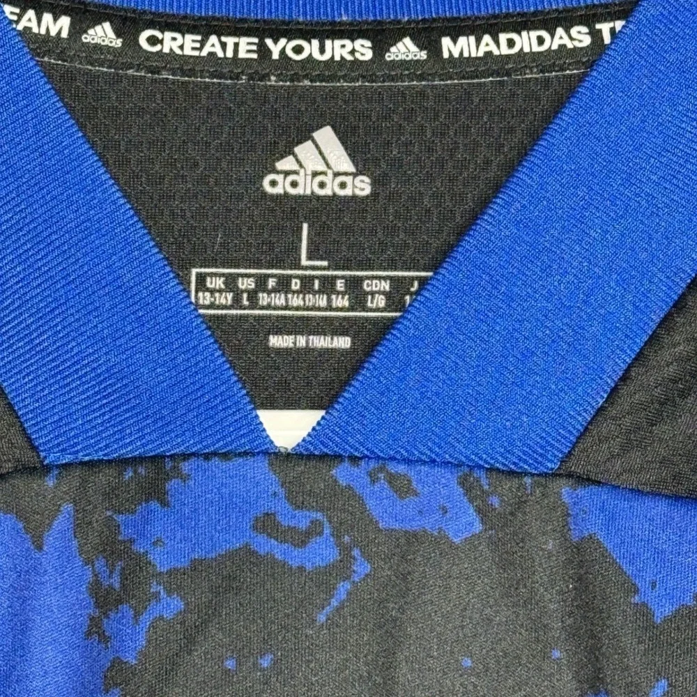 Adidas Alliance Soccer Jersey - Black and Blue / Size Large / Sku0081‎